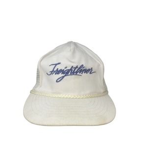 Vintage Freightliner Hat Cap Trucker Hat Adult One Size White Made In USA Mens *